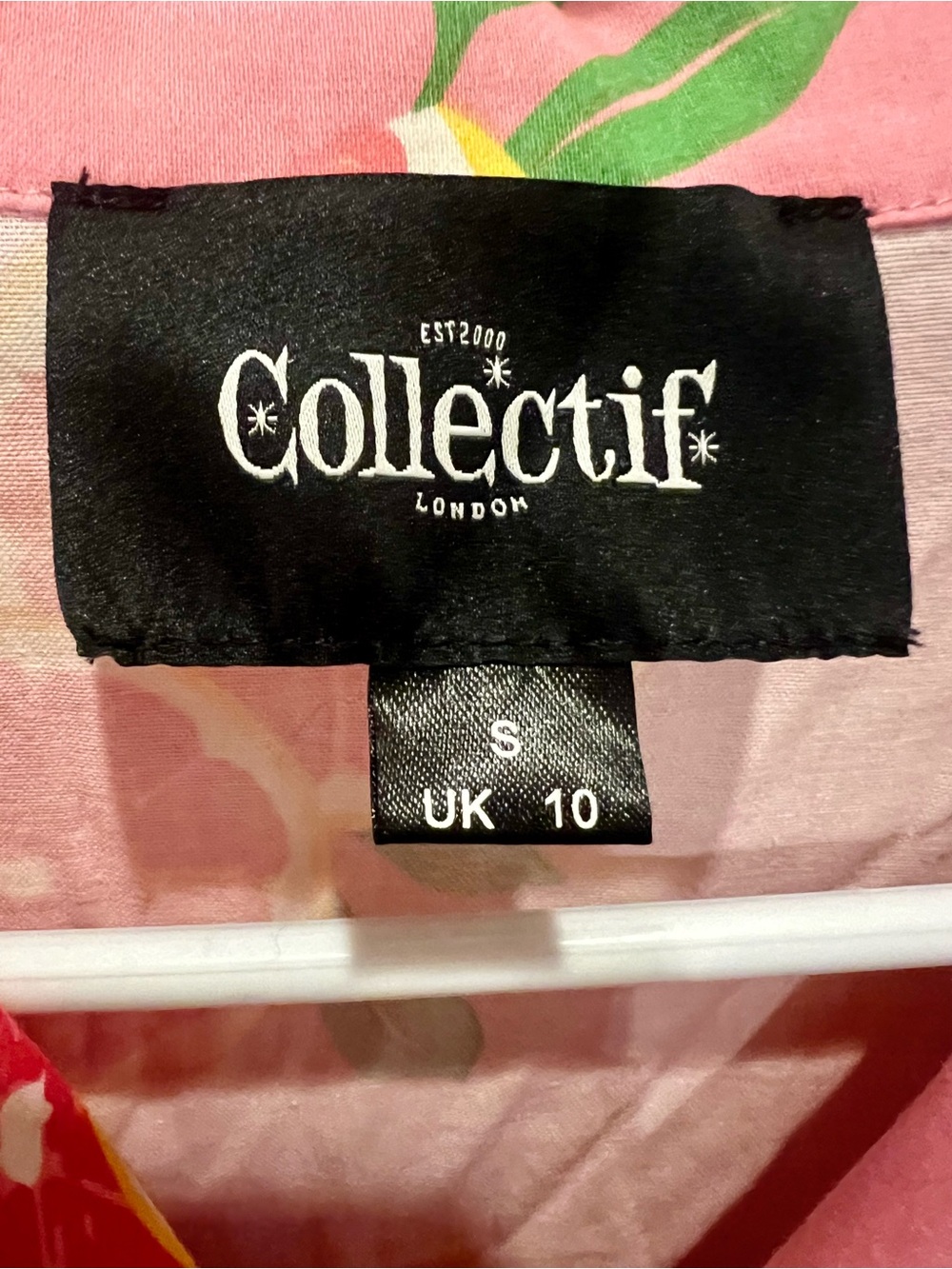 Collectif Pink Citrus dress with Green Accents